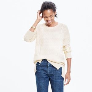 Madewell‎ Texture- Play Pullover Sweater Ivory Wht